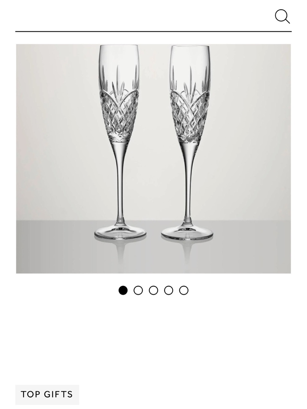 Forever 21 Clear Cut Crystal Champagne Flutes (Set of 2)